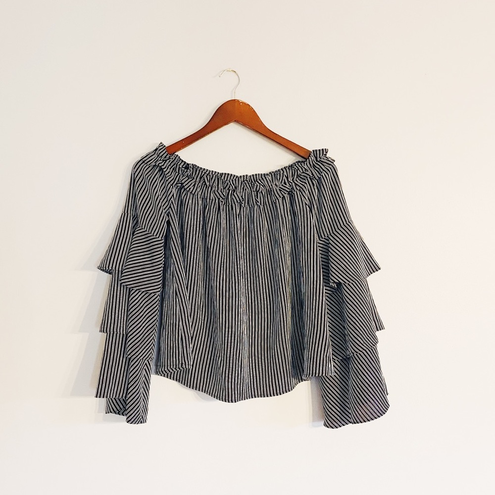 J.O.A. Off the shoulder blouse